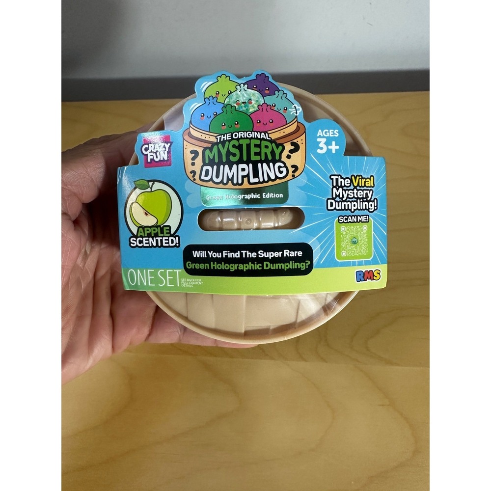 RMS Crazy Fun Squishy Green Holographic Edition Mystery Dumpling Sealed